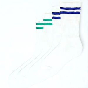2-Pack Retro Double Stripe Crew Sock